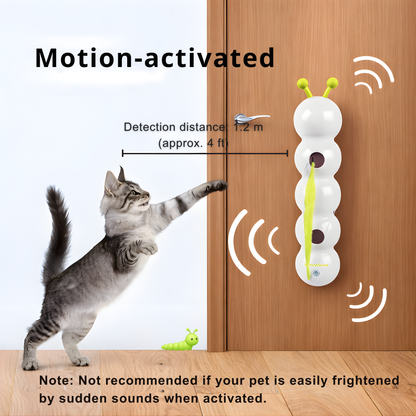 Gusano Loco Interactivo para Gatos 🐛 – Juguete Automático con Sensor de Movimiento